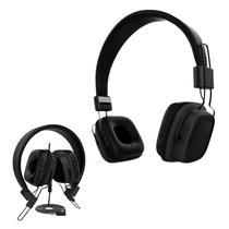 Fone de Ouvido Infantil Preto Dobrável Com Fio Headset