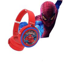 Fone de Ouvido Infantil Super Heróis Vingadores Homem Aranha Sem Fio Bluetooth Colorido Com Ajuste