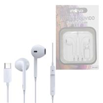 Fone de Ouvido INOVA KV857 Com Fio TipoC e Microfone Integrado para Chamadas Fone de Ouvido INOVA KV857 Com Fio TipoC e Microfone Integrado para Chamadas