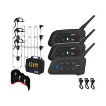 Fone De Ouvido Intercomunicador Bluetooth Full Duplex 1200M Para Árbitros, 3 Usuários, EJEAS V4C