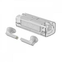 Fone de Ouvido Intra Auricular Bluetooth com Case de Carregamento Transparente