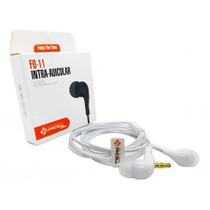 Fone de ouvido Intra Auricular com Microfone Slin Branco FO-11 - PMCELL