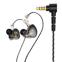 Fone de ouvido intra-auricular DX2 HiFi 10mm Dynamic Driver preto