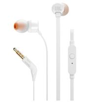 Fone de Ouvido Intra-Auricular JBL Tune 110 - com Microfone - Conector 3.5mm - Branco - JBLT110WHT