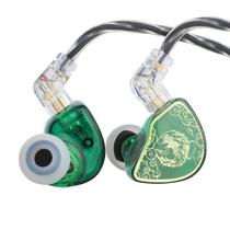 Fone de ouvido intra-auricular Linsoul TANGZU Wan'er S.G HiFi com microfone verde