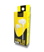 Fone de Ouvido Intra Auricular PLAQUÊ com Fio P2 PQ16 Qualidade Premium, Estilo Exclusivo