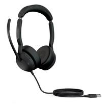 Fone de Ouvido Jabra Evolve2 50 com Fio - Estéreo e Conforto AirComfort (Preto)