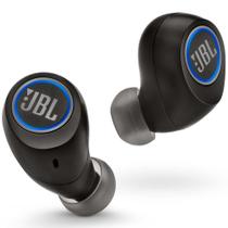 Fone de Ouvido JBL FREE X Bluetooth Preto Resistente à Água IPX5 Sem Fios com Estojo Carregador 24h