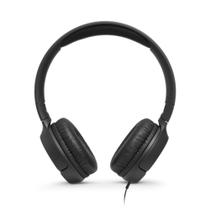 Fone de Ouvido JBL Tune 500 Preto Pure Bass Com Microfone Controle p/ Músicas e Ligações Android iOS