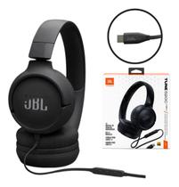 Fone De Ouvido Jbl Tune 520c Preto Com Cabo Usb-c