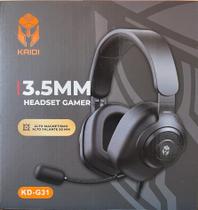 Fone de Ouvido KAIDI KD-G31 Headset Gamer USB Microfone 771 762 Preto