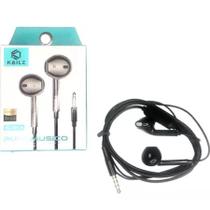 Fone De Ouvido Kaile Alta Qualidade Musical 3,5Mm Cor Preto