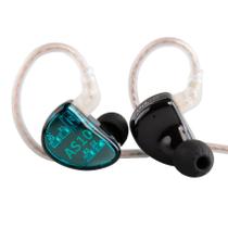 Fone de ouvido KZ AS10 in Ear Monitor, fone de ouvido Pure 5 Balanced Armature 5BA KZ Earbuds, fone de ouvido Musician in Ear Monitor, fone de ouvido HiFi de alta fidelidade (sem microfone, verde)