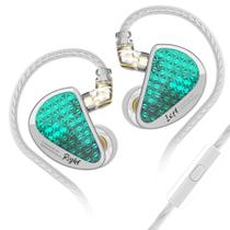 Fone de ouvido KZ AS16 Pro 8 Balance Armatures com microfone ciano
