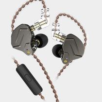 Fone de Ouvido KZ ZSN Pro In Ear Com Microfone Cinza Fone de Ouvido KZ ZSN Pro In Ear Com Microfone Cinza