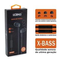 Fone de ouvido lelong xbass com microfone mod. le0201