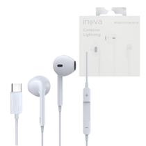 Fone de Ouvido Linha Premium Com Fio e Microfone Conexão Tipo Lightning FON-30174 Fone de Ouvido Linha Premium Com Fio e Microfone Conexão Tipo Lightning FON-30174