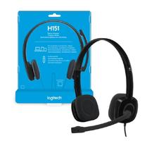 Fone De Ouvido Logitech Headset C/Fio H151 P3 Preto