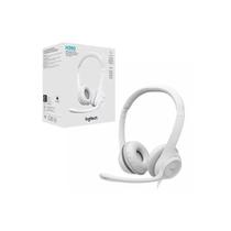 Fone De Ouvido Logitech Headset Usb H390 C/Microfone Couro Almofadado Branco