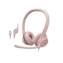 Fone De Ouvido Logitech Headset Usb H390 C/Microfone Couro Almofadado Rosa