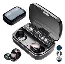 Fone De Ouvido M10 Bluetooth 5.3 Digital Indicador Newest Preto