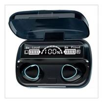 Fone De Ouvido M10 V5.3 Cor Preto Luz Azul-marinho - TWS