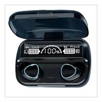 Fone De Ouvido M10 V5.3 Cor Preto Luz Azul-marinho