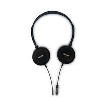 Fone de ouvido Maxell HP200 com microfone, cabo de 1,8 m, preto