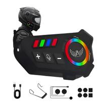 Fone de Ouvido Microfone RGB Bluetooth Para Capacete Moto Fone de Ouvido Microfone RGB Bluetooth Para Capacete Moto