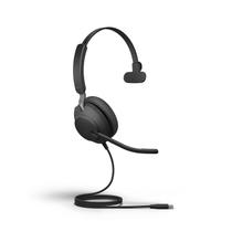 Fone de ouvido mono com fio com cancelamento de ruído Jabra Evolve2 40 SE