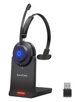 Fone de ouvido mono sem fio Rownfusny R03P com microfone com cancelamento de ruído