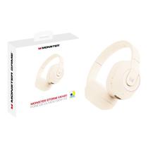 Fone de ouvido Monster XKH01 Dobrável Sem Fio Bluetooth 5.3 Gamer Branco