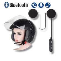 Fone de Ouvido Moto sem fio e Microfone Impermeável Capacete botão Prata