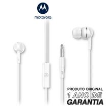 Fone De Ouvido Motorola Earbuds 105, Anti Ruido Com Microfone - Branco