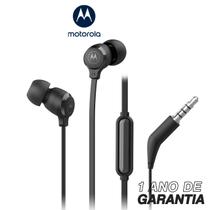 Fone De Ouvido Motorola Earbuds 3-S com Microfone Conexão P2 com fio 1,2 Metros - Preto