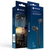 Fone De Ouvido Motorola Estereo Earbuds 3-S Preto