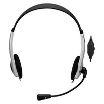 Fone De Ouvido Office Fortrek C/Microfone 2x P2 100mW Multimídia Prata/Preto - HBL101 Fone De Ouvido Office Fortrek C/Microfone 2x P2 100mW Multimídia Prata/Preto - HBL101