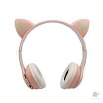 Fone De Ouvido Orelha De Gato Rosa - Booglee