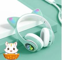 Fone De Ouvido Orelha Gato Led Cores Luz Headphone Cosplay - CAT EAR