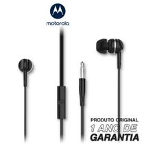 Fone De Ouvido Original Motorola Earbuds 105, Anti Ruido Com Microfone - Preto Fone De Ouvido Original Motorola Earbuds 105, Anti Ruido Com Microfone - Preto