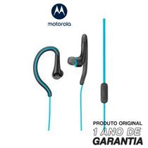 Fone de Ouvido Original Motorola Earbuds Sport com Microfone Conexão P2 - Azul