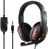 Fone de ouvido over-ear gamer Altomex A-302 vermelho e preto