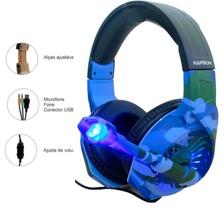 Fone de ouvido over-ear gamer Com Luz Rgb Led PC Games