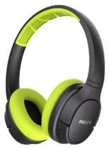 Fone de ouvido over-ear sem fio Philips 4000 Series TASH402 verde-lima e carbono e preto