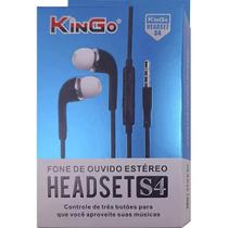 Fone de Ouvido P2 Kingo S4 Com Fio Estéreo Preto