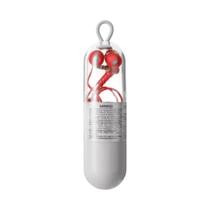 Fone De Ouvido P2 Miniso Vermelho Em Cápsula