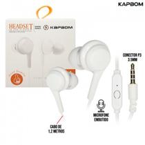 Fone de Ouvido P3 Estéreo Intra Auricular Cabo 1,2m com Microfone