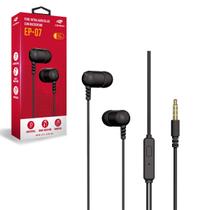 Fone De Ouvido P3 Para Celular Intra Auri Microfone Preto