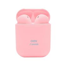 Fone de Ouvido Par Sem Fio Duplo Wireless OEX TWS11 Rosa