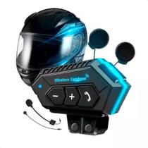 Fone De Ouvido Para Capacete A Prova Dagua Bluetooth Headset Rgb Intercomunicador Sem Fio Moto
